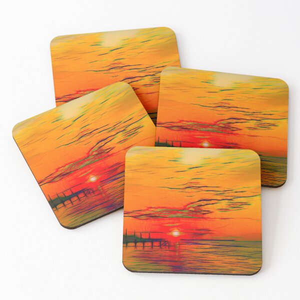 Item preview, Digital Sunset in Red, Gold and Orange designed and sold by Rosalie Scanlon.