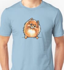 Red Pomeranian Paws Up Unisex T-Shirt