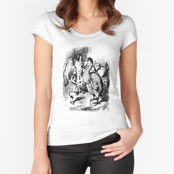 Alice in Wonderland | Dodo Presenting Thimble to Alice | Vintage Alice | Fitted Scoop T-Shirt