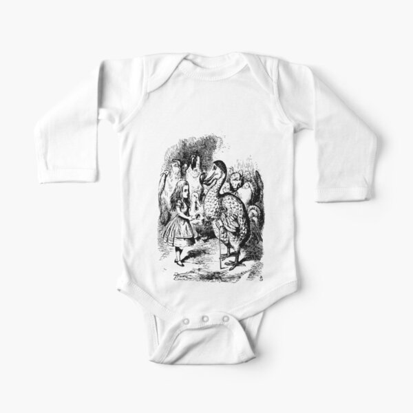 Alice in Wonderland | Dodo Presenting Thimble to Alice | Vintage Alice | Long Sleeve Baby One-Piece