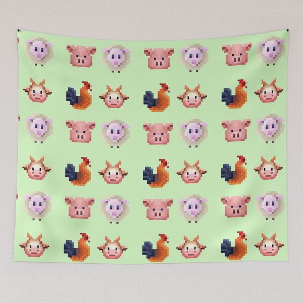 Item preview, Animales de granja pixelados designed and sold by HopeDetour.