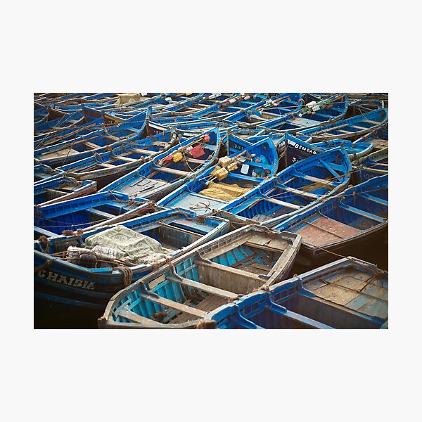 blue boats Photographic Print