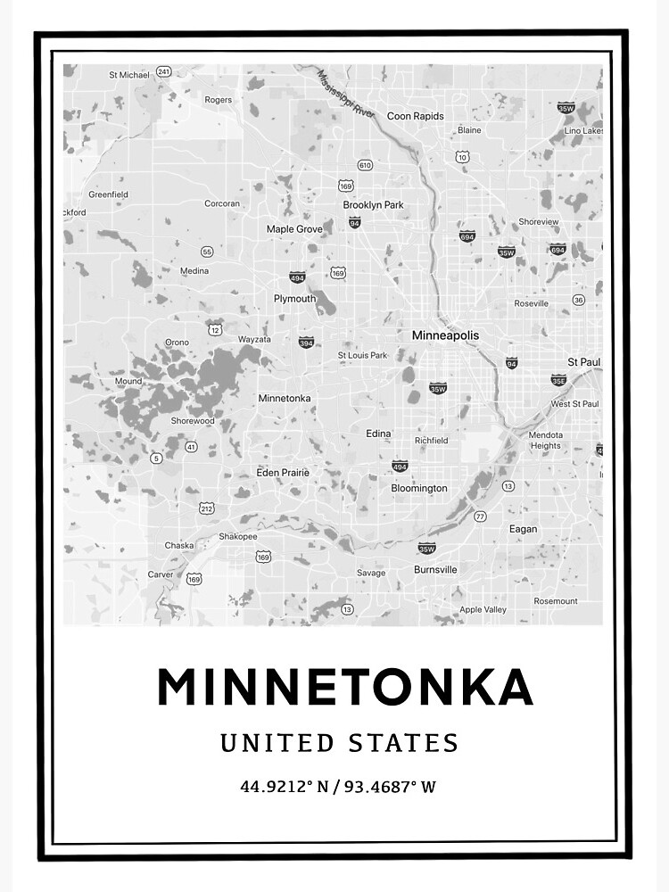 St. Paul, Minnesota City Skyline and Coordinates Art Board Print