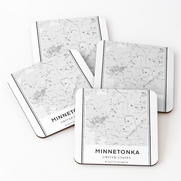 Item preview, Minnetonka Minnesota City Map and Coordinates designed and sold by Emily Designs.