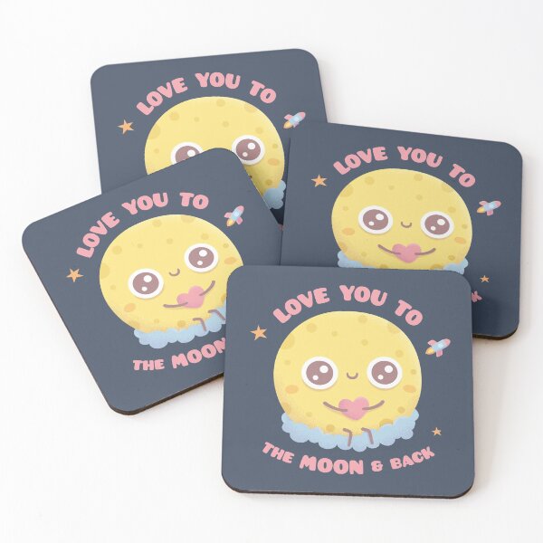 Item preview, Love You To The Moon And Back, Cute Moon Sitting On Cloud designed and sold by rustydoodle.