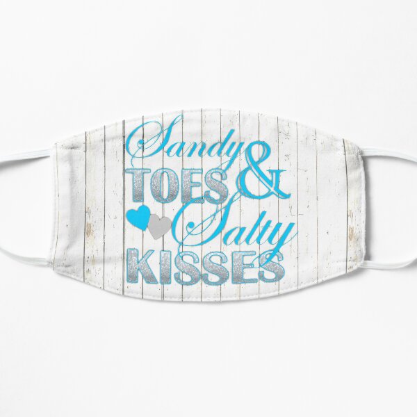 Shabby Chic barn wood Sandy Toes and Salty Kisses Flat Mask