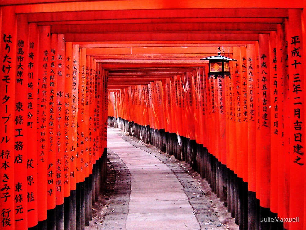 Through The Gates Kyoto Japan By Juliemaxwell Redbubble