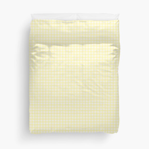 yellow and white gingham Duvet Cover