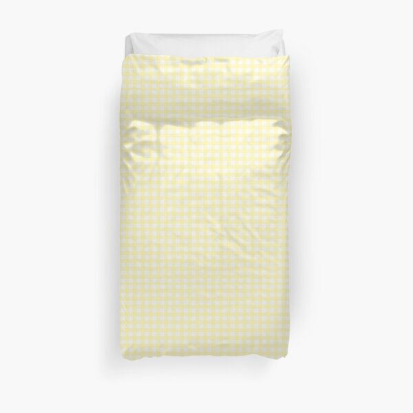 yellow and white gingham Duvet Cover