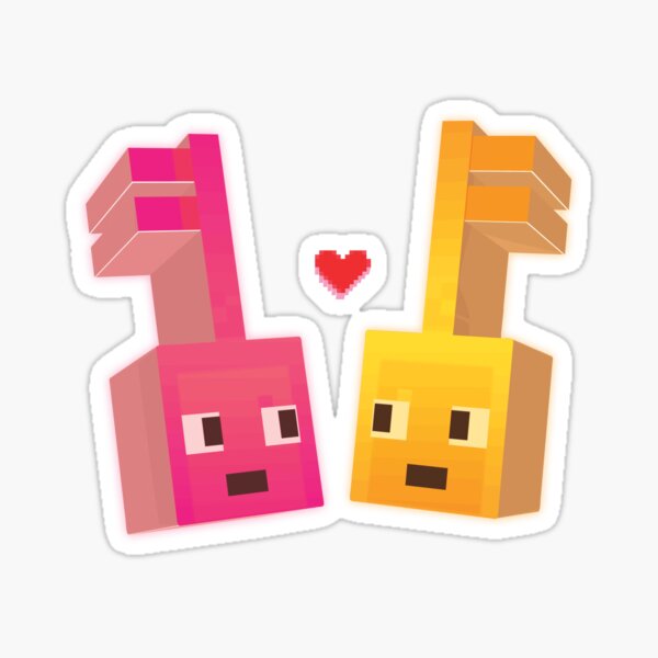 Minecraft Iron Golem and lil villager Sticker for Sale by TytoninaeArt