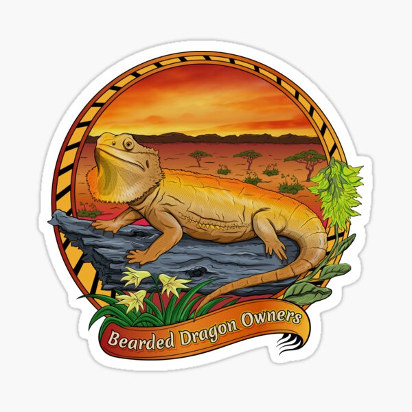 Bearded Dragon Owners Desert Landscape Sticker