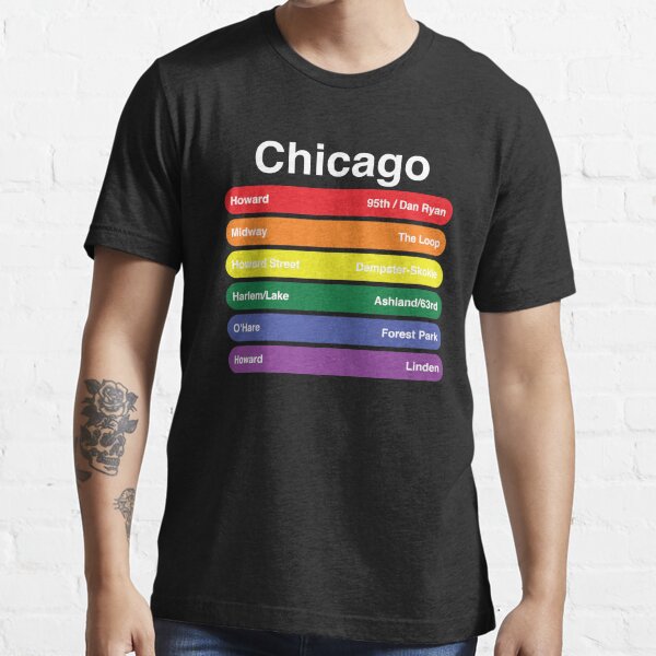 Chicago Rainbow Shirt With a Fun Colorful Retro Graphic in 