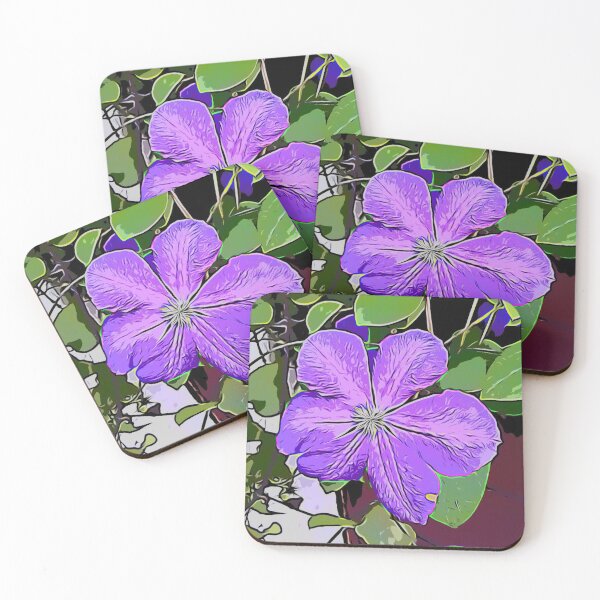 Item preview, Purple flower - clematis - Leather flower designed and sold by LittleAngy.