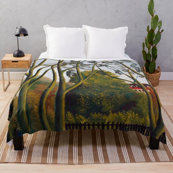 Item preview, Painting Art, Henri Rousseau, Impressionist Paintings Artwork, The Banks Of The Bièvre Near Bicêtre designed and sold by SasyJamArt.
