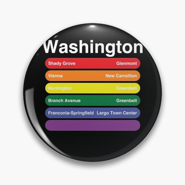 Item preview, Washington Pride Rainbow Flag Color Metro Train Lines LGBTQ designed and sold by goodfriendkyle.
