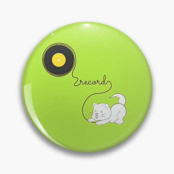Item preview, Little Kitten Recording her Lime Music Wool Ball designed and sold by thewishdesigns.