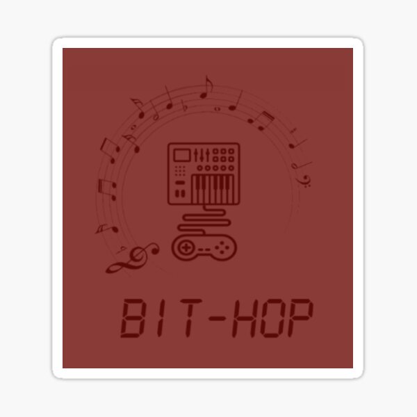 Bit-Hop Logo (Mahogany) Sticker