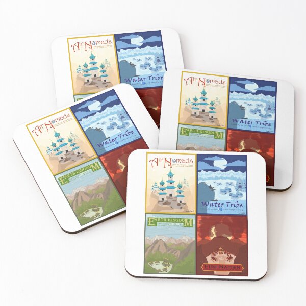 Item preview, Four Avatar Nations Travel Poster designed and sold by cass-ketch.