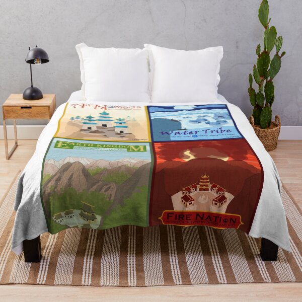 Item preview, Four Avatar Nations Travel Poster designed and sold by cass-ketch.