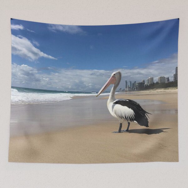 Item preview, Pelican At The Beach Photography Summer Time Fun designed and sold by NomYen ..