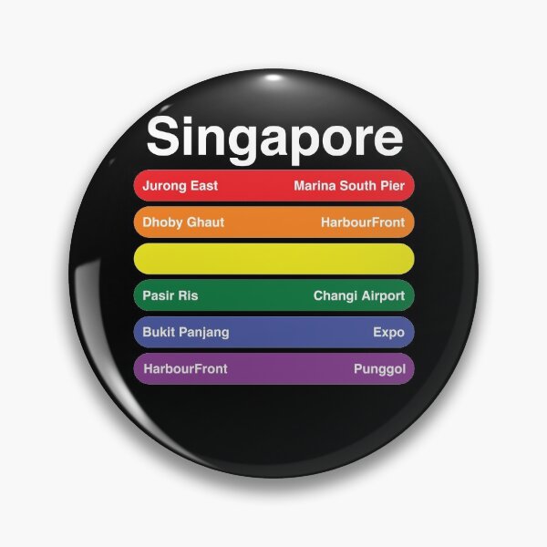 Item preview, Singapore Pride Rainbow Flag Color Metro Train Lines LGBTQ designed and sold by goodfriendkyle.