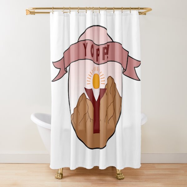 Full color Yopp Logo Shower Curtain