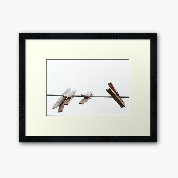 Pegs Framed Art Print