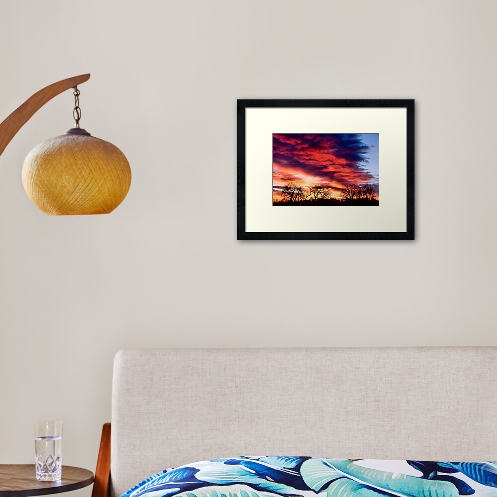 Sunrise River Framed Art Print