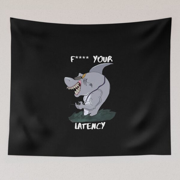 Item preview, F**** your latency FPV drone gray Shark Pilot Must Have designed and sold by ZyderFPV.
