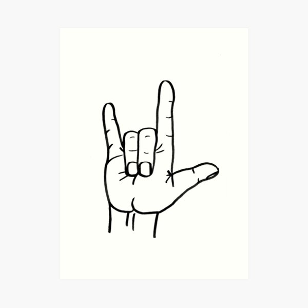 I Love You Sign Art Print