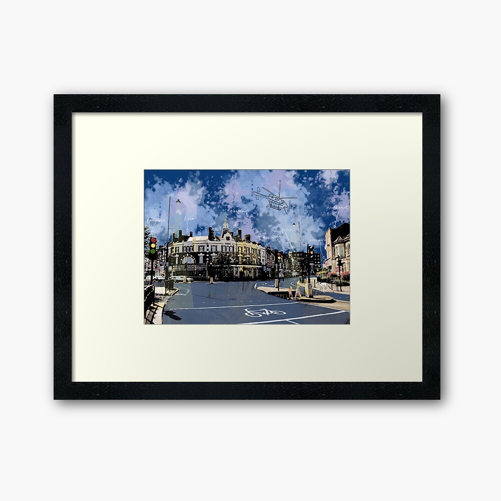 "Amen Corner, Tooting, SW17, London" Framed Art Print by zuluspice