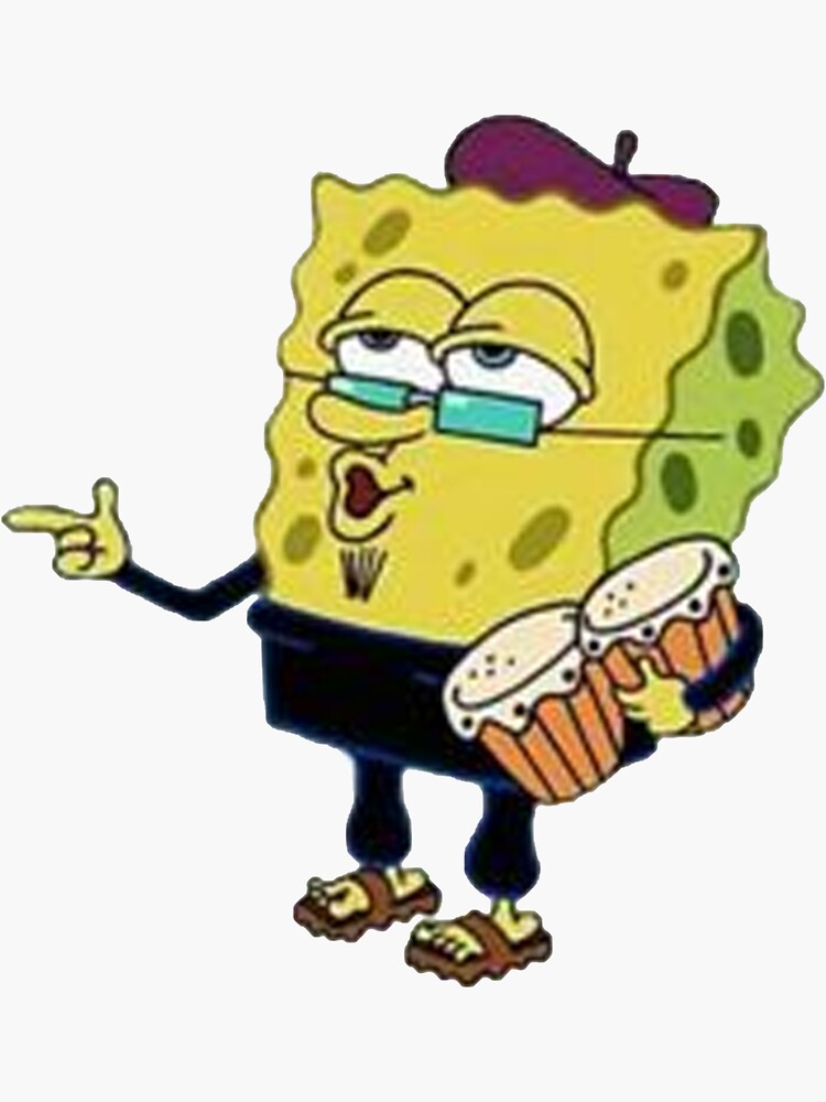 "Hippie Spongebob Stickres" Sticker for Sale by nmthszofi Redbubble