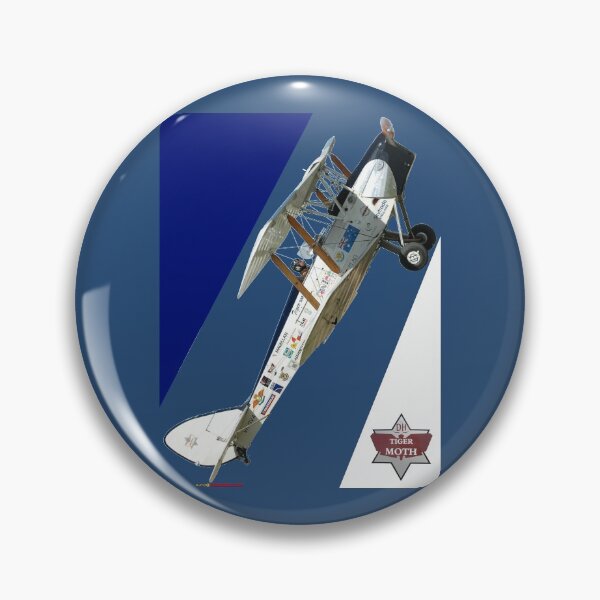 Item preview, Plane & Simple +badge - Tiger Moth VH-GVA 2010 designed and sold by muz2142.