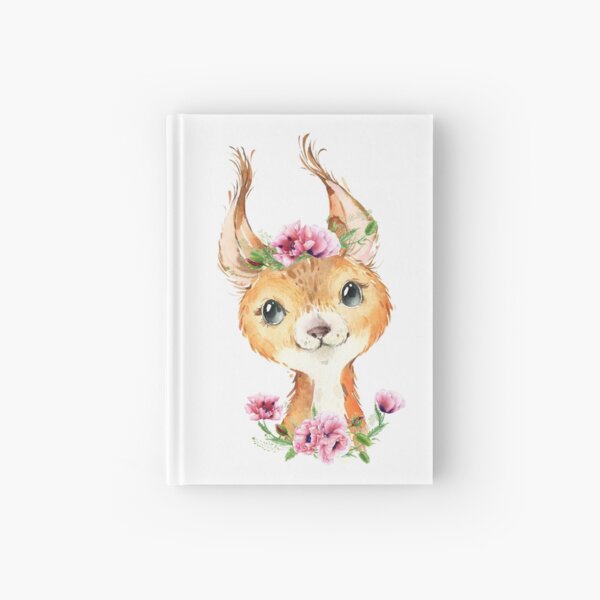 Item preview, Woodland Squirrel with Pink Floral Poppies designed and sold by Paulele.