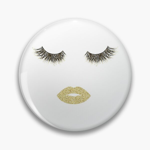 Item preview,  Lashes and lips with gold glitter designed and sold by sashica.