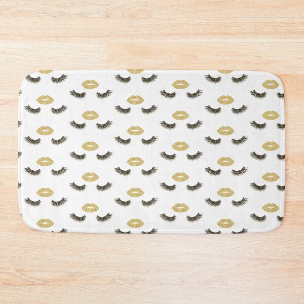 Item preview,  Lashes and lips with gold glitter designed and sold by sashica.