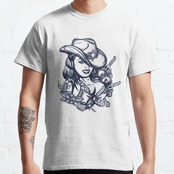 Cowboy girl tattoo Classic T-Shirt