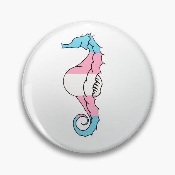 Item preview, Daddy Seahorse with trans flag colors designed and sold by DcmBaby.