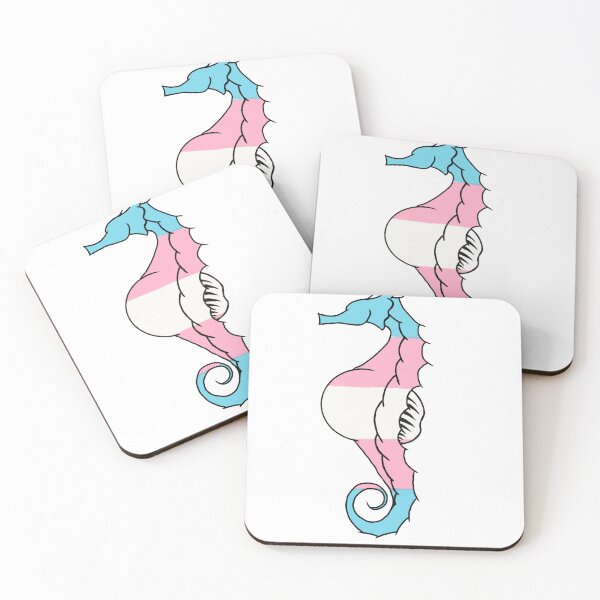 Item preview, Daddy Seahorse with trans flag colors designed and sold by DcmBaby.