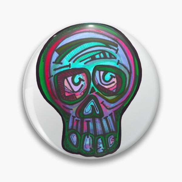 Item preview, Thoughtful solo green skull  designed and sold by theclecticfunk.
