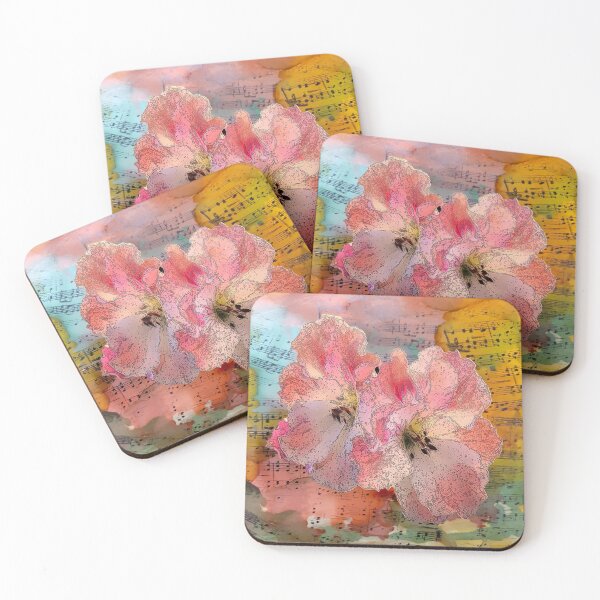 Item preview, Pelagonia Flower Music Collage designed and sold by Honey Myrtle Studio.