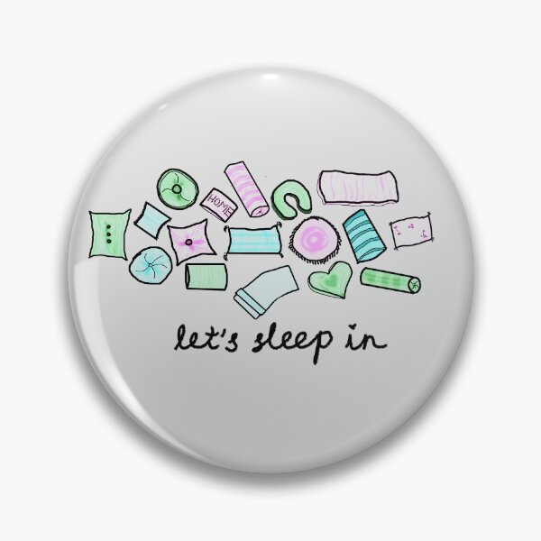 Item preview, "Let's Sleep In" Watercolor Pillows designed and sold by LochNestFarm.