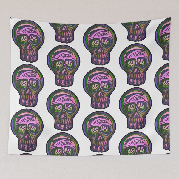 Item preview, Thoughtful purple solo skull  designed and sold by theclecticfunk.
