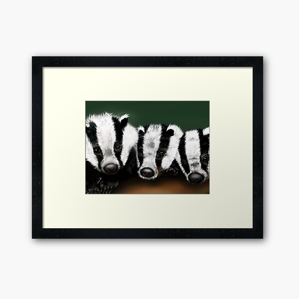 Badger Badger Badger Framed Art Print