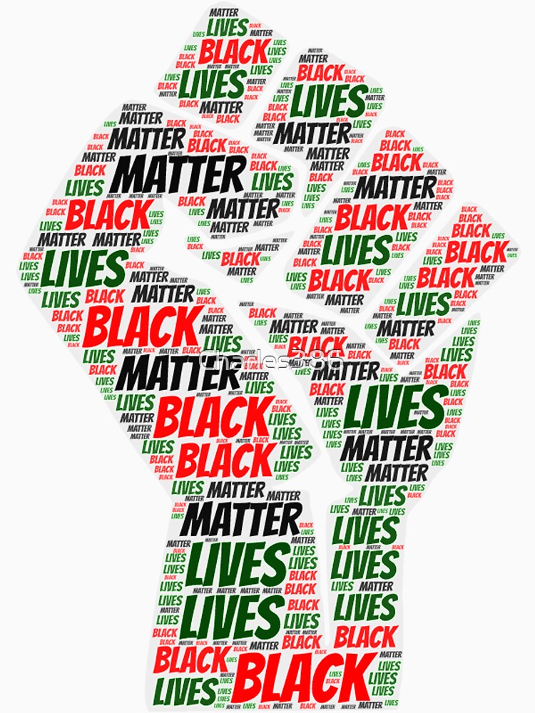 "BLM Fist" T-shirt by Charles386 | Redbubble