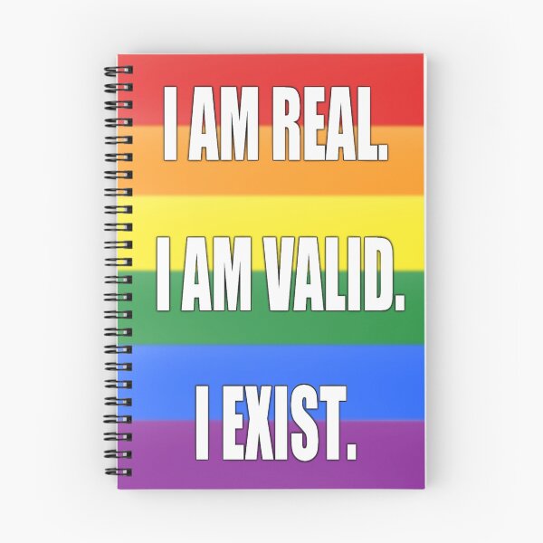 Item preview, Gay Pride: I am Real, I am Valid, I Exist. designed and sold by TheCurioArtShop.
