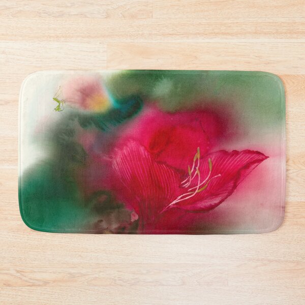 Item preview, Red flower & praying mantis designed and sold by Sun Lin.