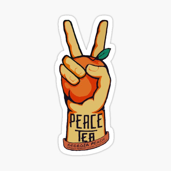 Peach Peace Tea Sticker By Schmemilyh Redbubble - roblox peace decal