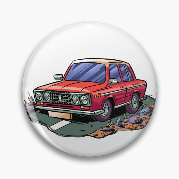 Item preview, Cartoon LADA VAZ classic russian car | Fiat designed and sold by Svinil.