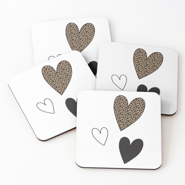 Item preview, Leopard Print Black White Heart Pack designed and sold by x16sydneynicole.